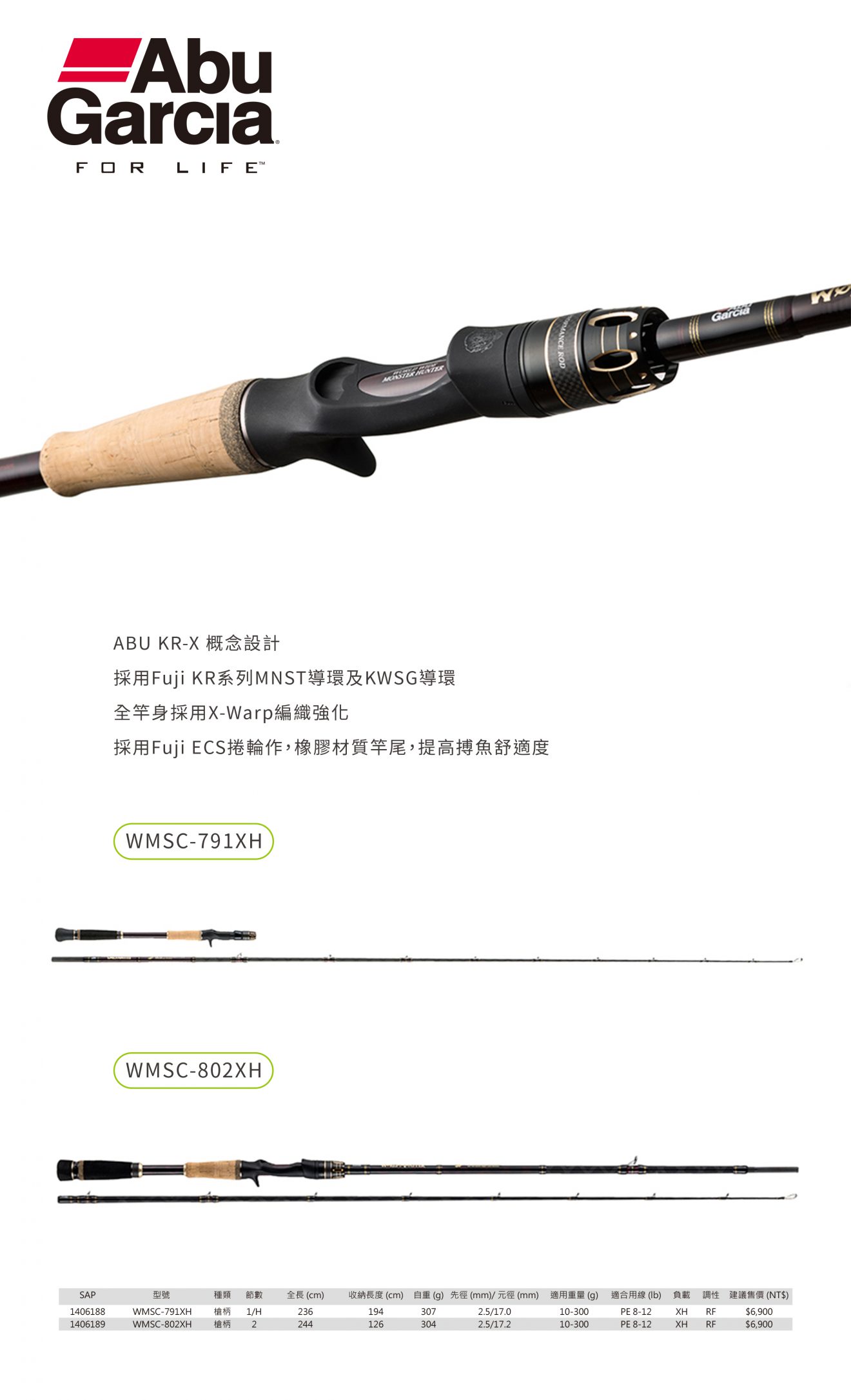 Abu Garcia Lure Rod Bait World Monster WMC-563M shipping from JAPAN NEW